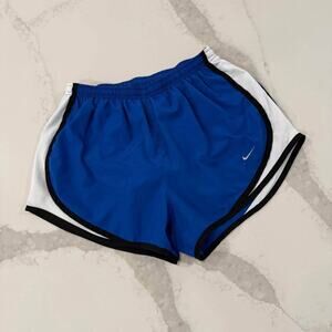 Nike Dri-Fit Tempo Running Shorts Women's Medium Blue/White Activewear Workout